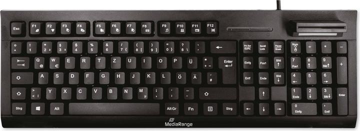 Produktbild MediaRange TASTATUR QWERTZ SCHWARZ MROS114 mit Kabel SmartCard (DE, Kabelgebunden)