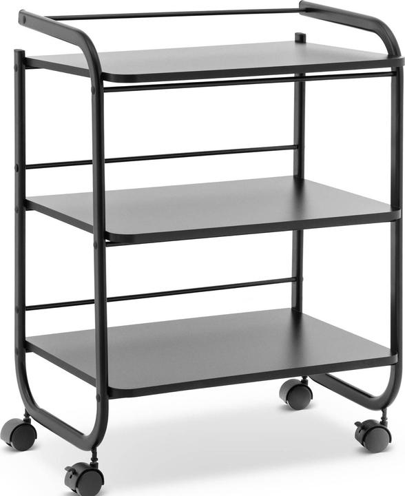 Produktbild Physa Kosmetikwagen Arbeitswagen Beistellwagen Salon-Trolley 3 Ablagen Black