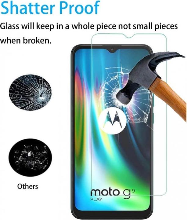 Produktbild Screenguard Motorola Moto G9 Play Panzerglas Schutzfolie Case Friendly Design (1 Stück, Motorola Moto G9 Play)