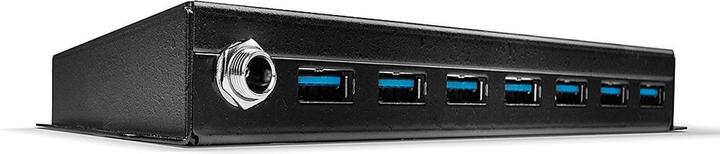 Actual product image Lindy USB 3.0 industrial hub 7 port, mettall housing (USB-B, 7 Ports)
