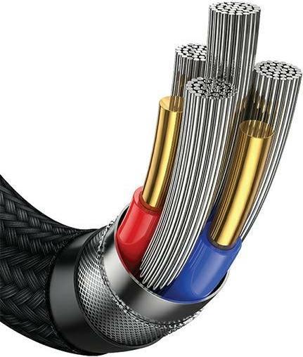 Actual product image Usams US-SJ645 U85 PD100W A+C to C+L+M 6in1 Fast Charging Cable 1.2m (1.20 m, USB 3.2 Gen 1)