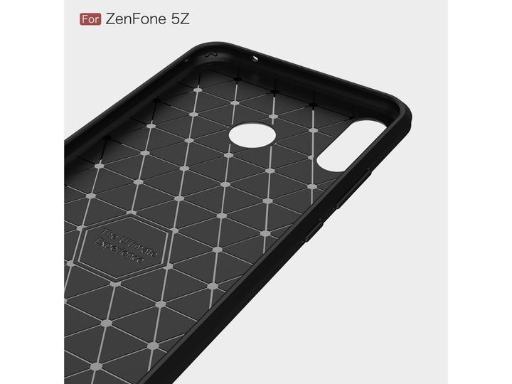 Actual product image Screenguard Asus ZenFone 5 / 5Z Cover Carbon Brushed Soft TPU (Asus Zenfone 5Z)