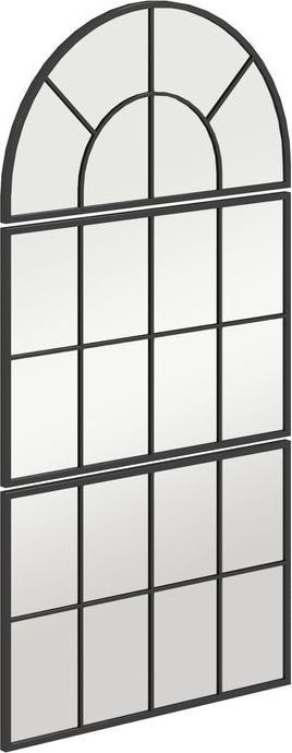 Produktbild Swisshandel24 Wandspiegel dreiteilig, bogenförmiger Spiegel mit Metallrahmen Schwarz