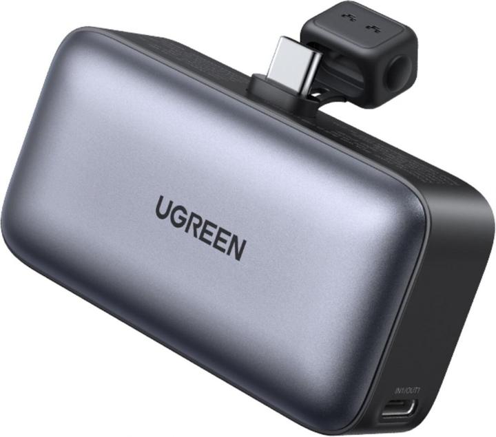 Actual product image Ugreen 5000mAh Power Bank with Built-in USB-C Connector (5000 mAh, 22.50 W, 18 Wh)