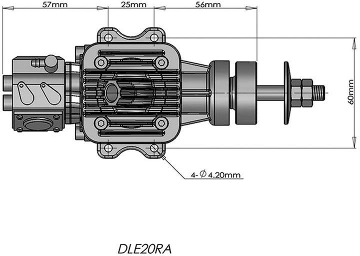 Produktbild DLE Engine dle 20 ra benzin motor mit heckauslass "original"