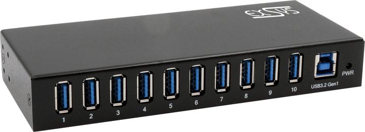 Produktbild Exsys Industrial USB 3.2 Gen 1 Hub 10-Port (USB-B, 10 Ports)