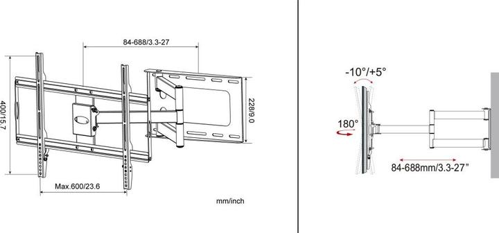 Actual product image Techly ICA-PLB 23M - Bracket for LCD TV (Slim) (Wall, 70", 45 kg)
