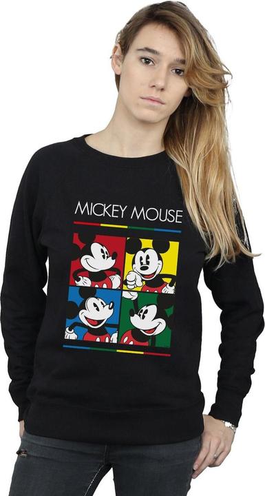 Actual product image Disney Womens/Ladies Mickey Mouse Square Colour Sweatshirt (XXL)