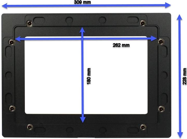 Image du produit Allnet touch display tablet 10 zoll zbh cache pour cadre de montage argent étroit (10", Argent)