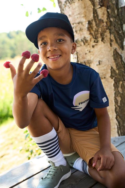Produktbild Reima Kinder T-Shirt Siirtyy Navy (122)