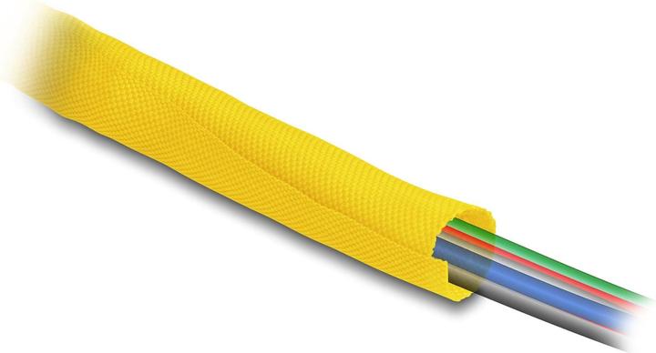 Produktbild Delock Kabelschlauch selbstschliessend 5 m x 25 mm Gelb (Kabelschlauch, 500 cm)