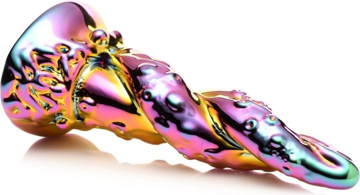 Produktbild Creature Cocks XR Brands Bezaubernder Regenbogen Glasdildo Gelb & Pink