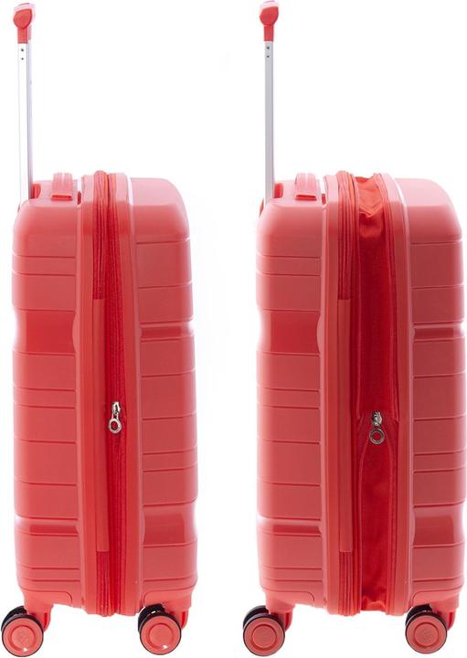 Actual product image Wüsthof 3800 4-wheel cabin trolley 55 cm with stretch fold (36 l, Hand luggage (up to 50 litres))