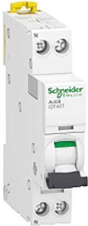 Image du produit Schneider Electric Acti9 iDT40T MCB, 1P+N Poles, 4A Curve C, 230V AC, 6 kA Breaking Capacity, MCB