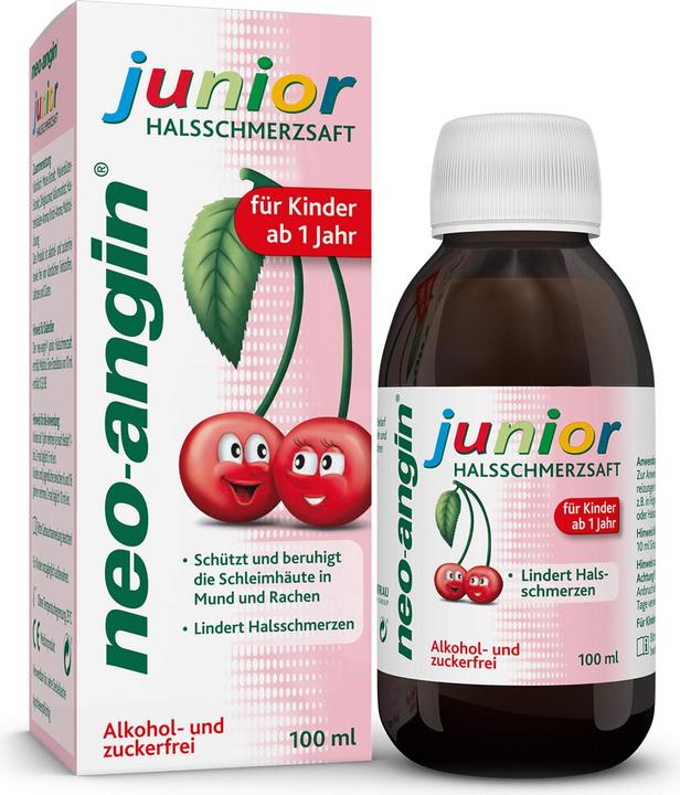 Actual product image Klosterfrau neo-angin junior sore throat juice for children from 1 year, 100 ml solution (1 Piece)