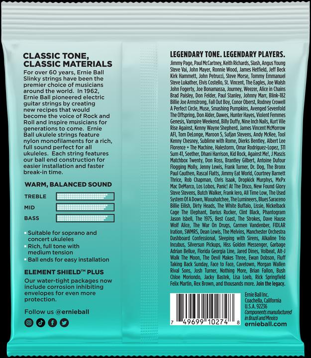 Nutritional values and ingredients Ernie Ball Ball End (4 x, Electric guitar, 0.03")