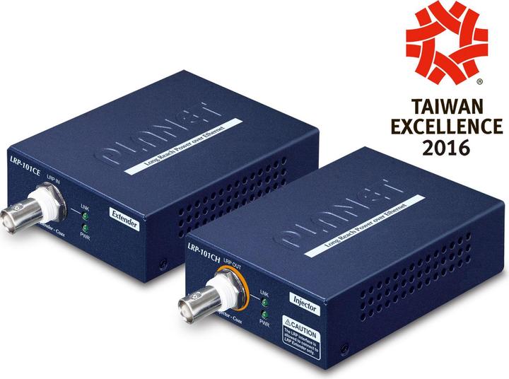 Actual product image Planet 1-Port Long Reach PoE over coax Extender Kit (LRP-101CH + LRP-101CE)