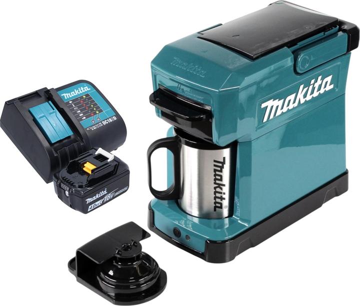 Produktbild Makita DCM 501 SM Akku Kaffeemaschine 12 V max. / 18 V + 1x Akku 4,0 Ah + Ladegerät