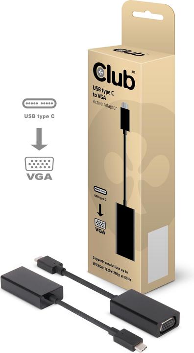 Produktbild Club 3D USB 3.1 Typ C zu (VGA, 10 cm)