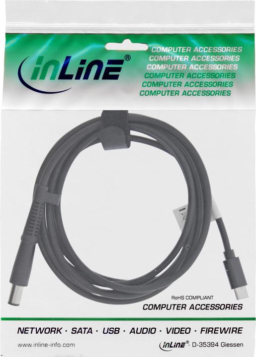 Actual product image InLine USB Type-C to HP Notebook (round/large) Charging Cable (2 m)