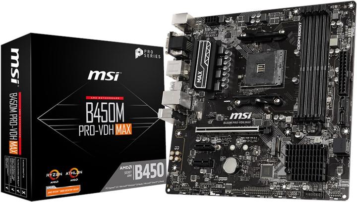 Actual product image MSI B450M Pro-VDH Max (AM4, AMD B450, mATX)