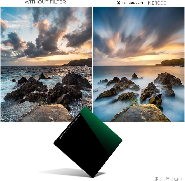 Image du produit K&F Concept Kit de filtres Concept Square : Houder ND1000 (2 mm, Filtre gris neutre, 20000 mm)