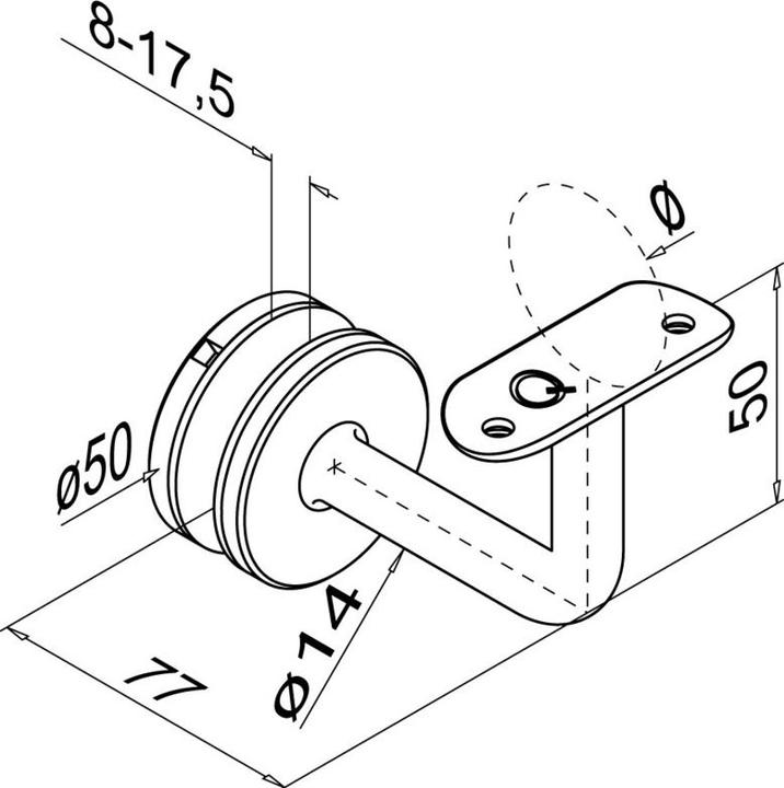 Actual product image Q-Railing Handrail st+AMMAvA-tzen Q-LINE+AMIArg- (1 pcs.)