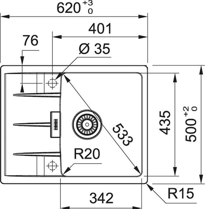 Produktbild Franke 114.0681.428 (Einbauspüle, 50 cm, 60 cm)
