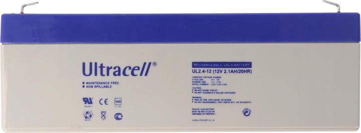 Image du produit Ultracell UL2.4-12 Accumulateur au plomb 12 volts 2,4 Ah, Faston 187, 4,8mm (12 V, 2.40 Ah)