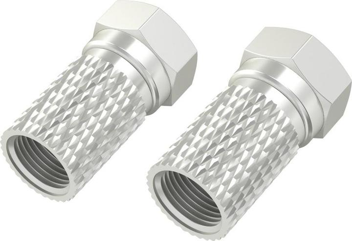 Produktbild Hama F-Stecker, 6,5 mm, schraubbar, 2 Stück (Antennenkabel)