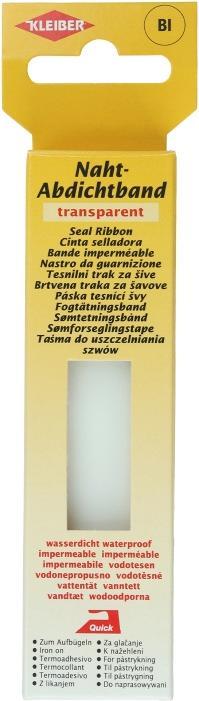 Kleiber Ruban de masquage des coutures, transparent, 25 mm x 5,0 m thermocollant, imperméable à l'eau, pour (25 mm)