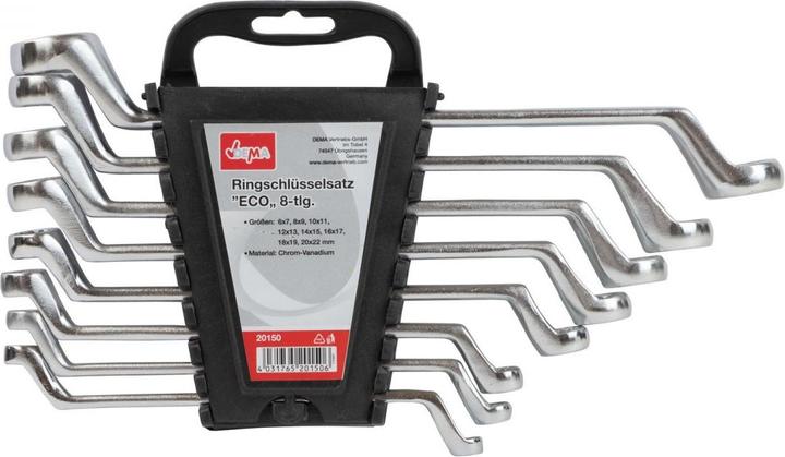 Produktbild Dema Ringschlüsselsatz "ECO" 8-tlg. (10  mm, 14 mm, 19 mm, 20 mm, 11 mm, 13 mm, 17 mm, 12 mm, 18 mm, 16 mm, 15 mm)