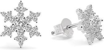 Beneto Luxury winter earrings with zircons AGUP2730