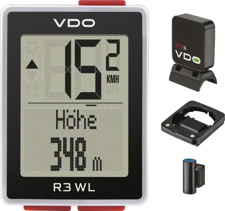 Immagine prodotto Vdo R3 WL STS tachimetro per bici con altimetro Tachimetro per bici