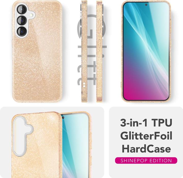 Image du produit Nalia ShinePop - Stabile Glänzende Glitzer Hülle - Glamour Glitter Cover (Samsung Galaxy S25)