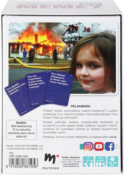 Produktbild Martinex Peliko 40861956 board/card game What Do You Meme? 90 min Party (Finnisch)