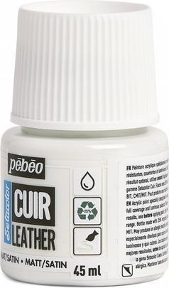 Actual product image Pebeo SetaCuir leather colours (Pure white, 45 ml)