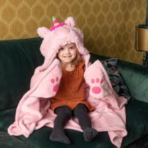 Actual product image Cozy Noxxiez Noxxiez Fleece Blanket - Unicorn
