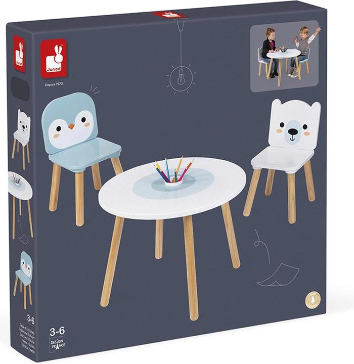 Actual product image Janod Table and 2 chairs Polar (Child seating group)