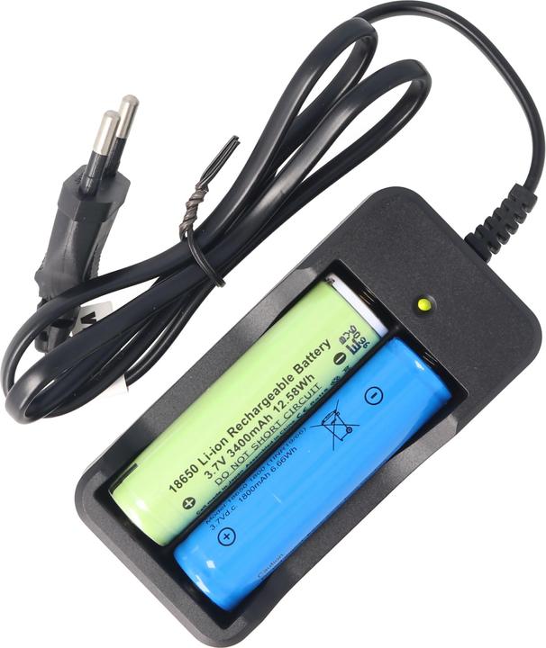 Actual product image AccuCell Ladegerät für 1 oder 2 Stück 18650 Li-ion Akku, 17670 Li-ion Akku (Chargers without battery)