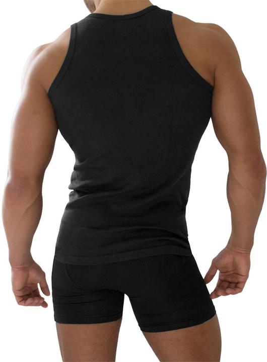 Actual product image Normani 4 Piece Men's Undershirt Fine Rib Black (4XL)