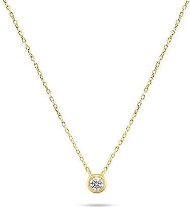 Actual product image Brilio Silver - Elegant gold-plated necklace with zircon NCL86Y