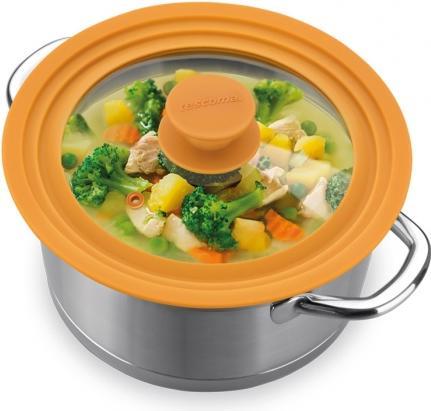 Image du produit Tescoma Unicover Couvercle Ø 16, 18, 20 cm Gris (21 cm, Matières plastiques, Métal)