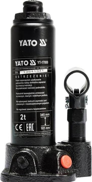 Actual product image Yato Professional hydraulic ram jack YT-17000 up to 2 tons