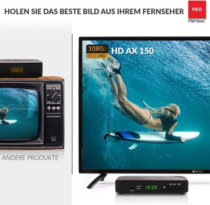 Actual product image Opticum HD AX150 30002 (DVB-S2, CI Shaft, Hard drive, CI+ slot)