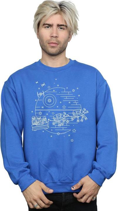 Actual product image Star Wars Mens Death Star Sleigh Sweatshirt (L)