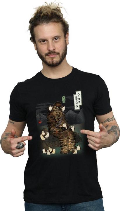 Image du produit Star Wars - T-shirt THE LAST JEDI JAPANESE CHEWBACCA PORGS - Homme (M)