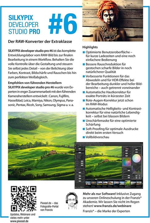 Produktbild Franzis SILKYPIX Developer Studio Pro 6 (1 User, unbegrenzt)