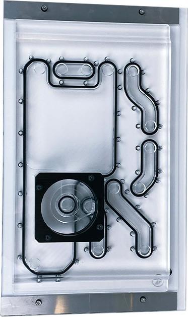 Produktbild Stealkey Customs Lian Li O11D Mini Front MK2 D5 Distroplate - Acrylic - White
