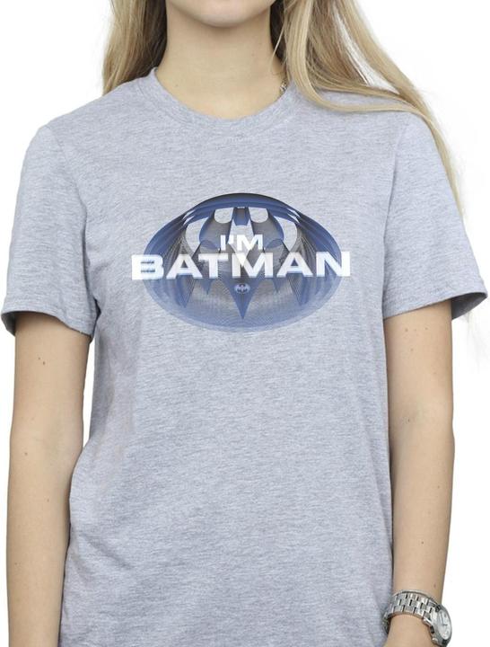 Actual product image Womens/Ladies The Flash I'm Batman Cotton Boyfriend T-Shirt (XL)